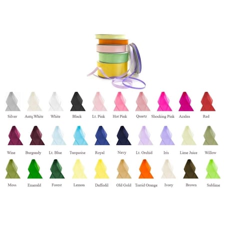 Papilion .88 in. Double-Face Satin Ribbon 100 Yards - White PA394694